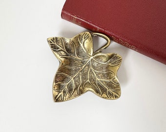 Brass Leaf Ring Astray, Maple Leaf Trinket Dish, Brass Leaf