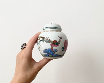 Chinese Ginger Jar, Porcelain Hand-painted Jar