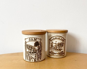 Pottery Jam and Marmalade Pots, Kitchen Jars, Natural Home