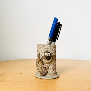 Vase bourgeon de poterie miniature, porte-stylo, vase de studio de poterie, porte-stylo, décoration de bureau