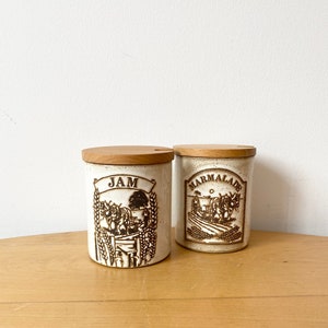 Pottery Jam and Marmalade Pots, Kitchen Jars, Natural Home