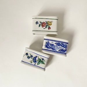 Rare Villeroy & Boch Mettlach Napkin Rings, Vintage Serving Tableware, Villeroy and Boch Napkin Holders, Serviette Rings