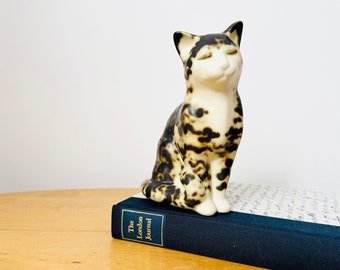 Moorside Design Ceramic Cat Figurine, Hand-painted Cat, Handmade Cat figurine, Gift for Cat Lover
