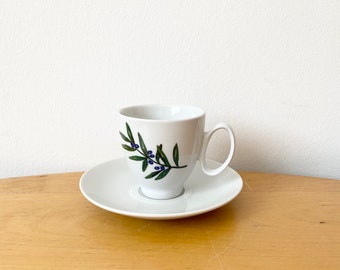 Espresso cup and saucer, Guy Degrenne  Porcelain Espresso Cup, Coffee Cup