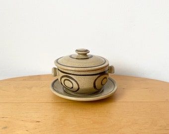 Abaty stoneware bowl, Vintage pottery soup bowl, Handmade bowl