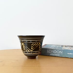 Vintage Studio Pottery Planter, Plant Pot, Hand-painted Plant Pot, Flower Pot