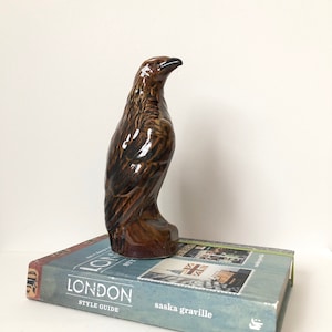 Vintage Ceramic Eagle, Handmade Bird, Eagle Figurine