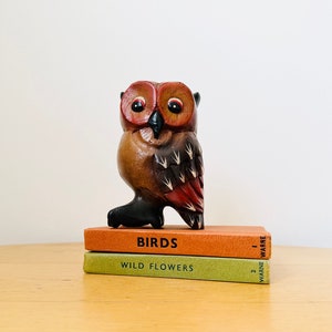 Wooden Owl, Hand Carved Owl, Handmade Owl, Bookshelf Decor