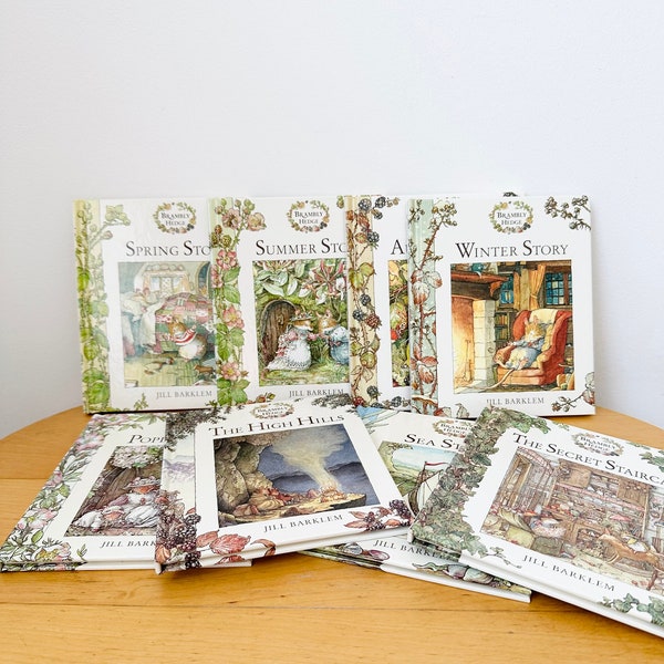 Jill Barklem Brambly Hedge Books, Botanical Books for Children, Set of 8 Books