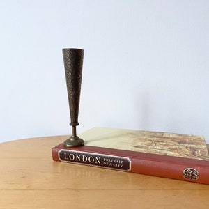 Anglo Indian Embossed Brass Vase, Tall Vase, Metal Vase