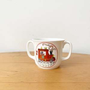 Child Mug with two handles, Bears Train by Sango, Teddy Bear mug
