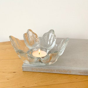Glass Sunflower Candle Holder, Votive Candle Holder, Ravenhead Glass, Modern Candle Holder
