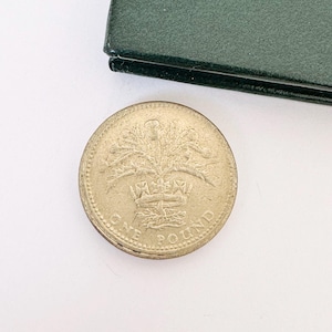 1993 One Pound Coin, Collectible Coin, Welsh Leek Emblem Coin