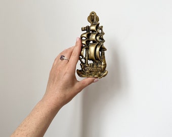 Brass Ship Door Knocker, Nautical Brass Door Decor