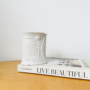 White Rörstrand Sweden Vase, Bertil Vallien Terra Series Handmade Vase