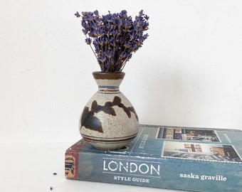 Studio Pottery Bulbous Vase, Small Flower Vase, Posy Vase, Handmade Vase, Pottery Vase