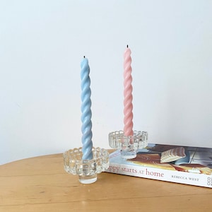 Handmade Crystal Candle Holders, Scandinavian Glass, Votive Candle Holders, Tea light Holders