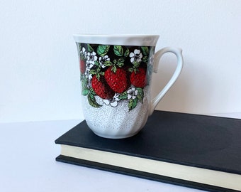 Vintage Tea Mug, Porcelain Coffee Mug, Chodziez, Polish Porcelain, Made in Poland