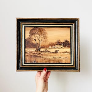 Original Acrylic Painting, Landscape Framed Painting