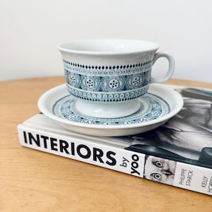 Rare Vintage Arabia Finland Saara Cup & Saucer, Design By Raija Uosikkinen, Mid-centaury Cup