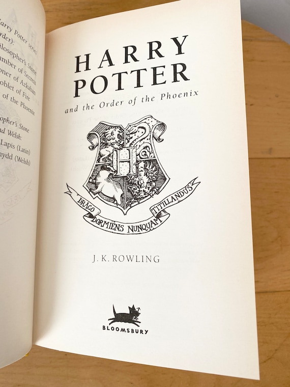 Harry Potter the Order of the Phoenix 2003 1st Edition Hardback
