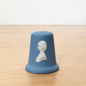 Wedgwood Princess Dina of Wales Thimble, Blue Jasper-ware, Collectible Thimble image 3