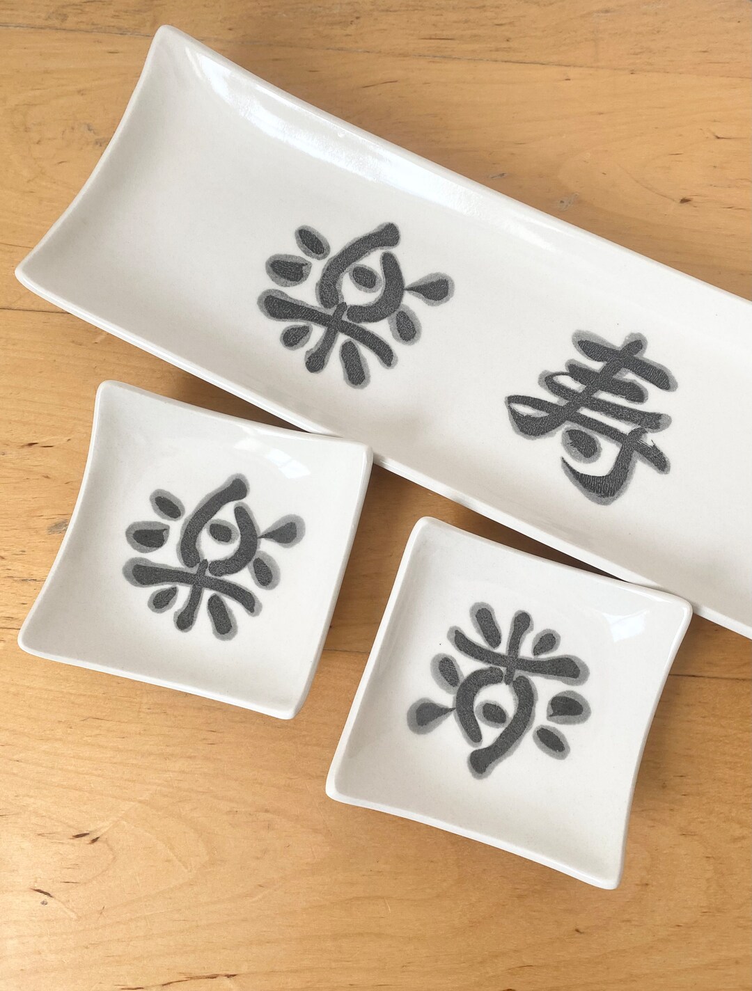 Long Rectangular Japanese Dish, Sushi Serving Dish, Japanese Dishes