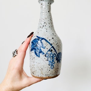 Handmade stoneware wine bottle, Wine bottle image 2