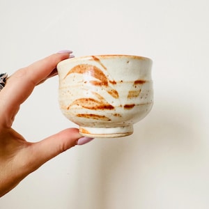 Handmade Pottery Japanese Teacup, Chawan, Matcha Cup, Green Teacup, Handless Teacup