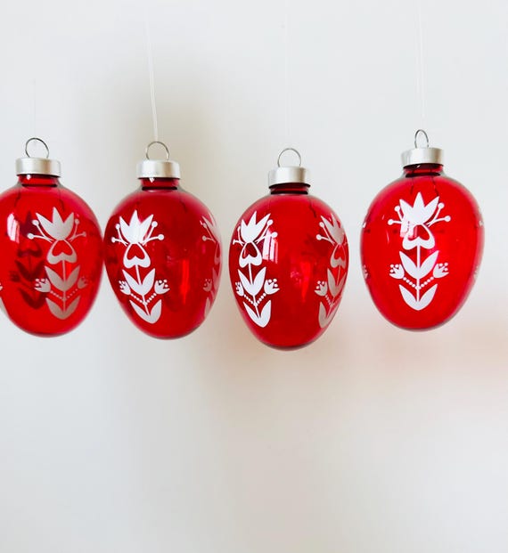 Ikea Kotte Christbaumkugeln aus Glas, 4er Set Glas Weihnachtsbaum Ornamente