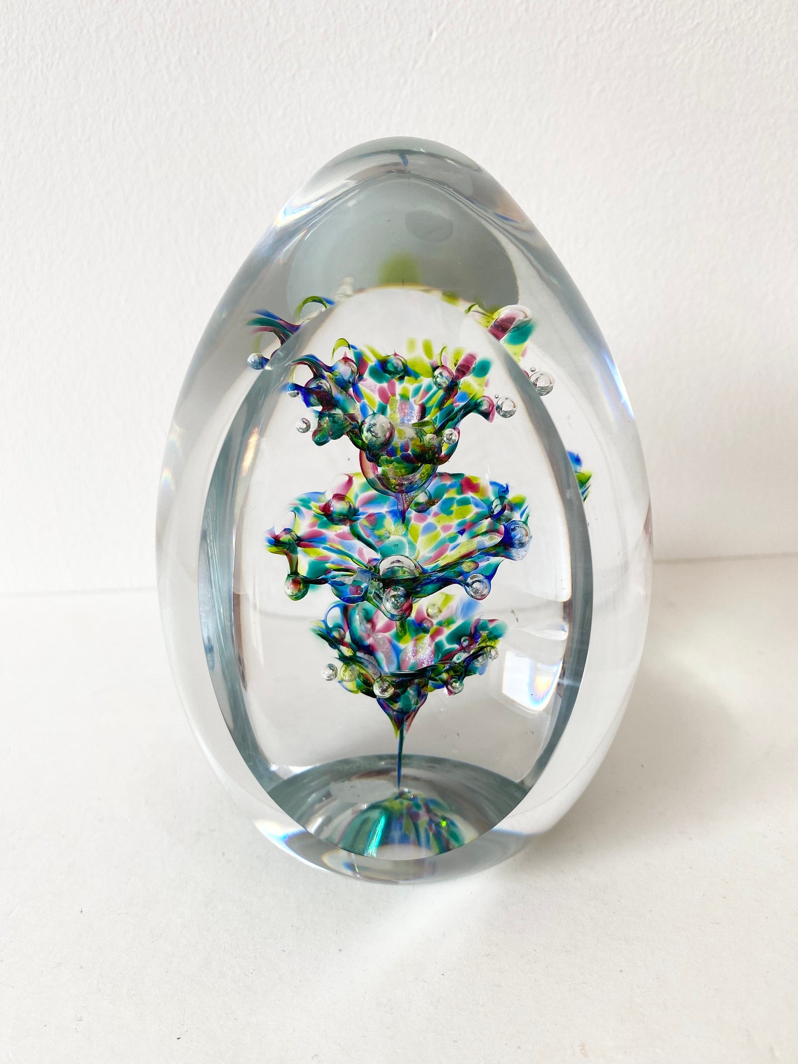 Very Rare Caithness Glass Ocean Forest Paperweight Limited Etsy