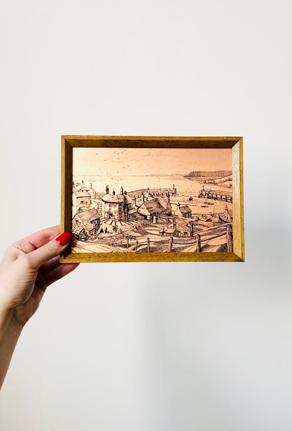 アンティーク版画(エッチング) フランス 銅版画 エッチング 洋品店の風景 soracoya