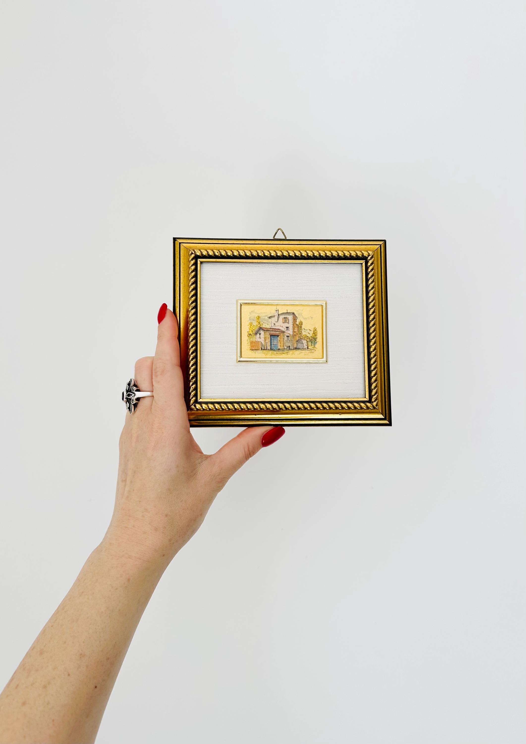 1366 クロモリトグラフィー 23KTG 金箔画 イタリア製 ３点セット 美術品・アンティーク・コレクション 1366 クロモリトグラフィー 23KTG