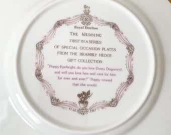 Brambly Hedge 'the Wedding' Collector's Plate -  UK