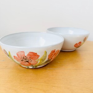 Pair of Handmade Small Bowls, Kate Weaver Studio Pottery, Soup Bowls