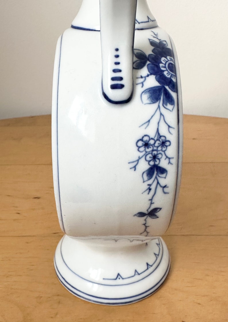 Moon Vase, Windmill Pitcher, Dutch Vase, Hand-painted Blue and White ...