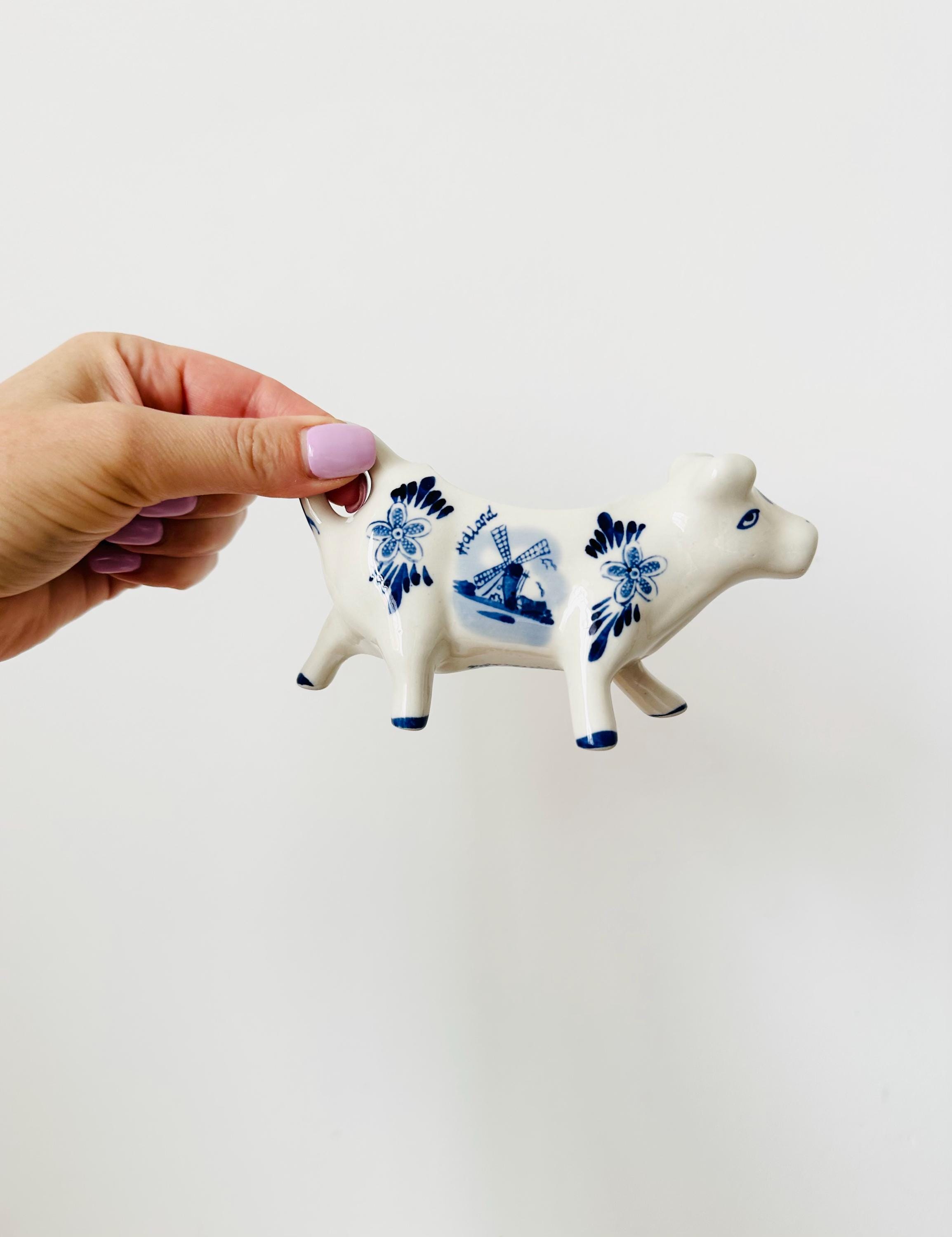 POT A LAIT Creme Verseuse Ceramique Forme Vache Deco Collection Chalet