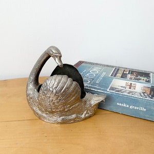 Silver Plated Swan Plant Pot, Small Planter, Flower Pot