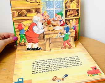 Welcome To Santa’s Groto Pop-Up Book, Vintage Book for Children, Book Gift, 1994 Grandreams Limited