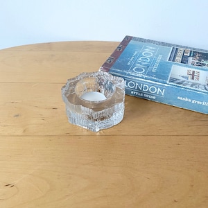 Vintage IITTALA Tapio Wirkkala ASLAK Mapa de Europa Portavelas, Portavelas de vidrio, Vidrio escandinavo, Portavelas