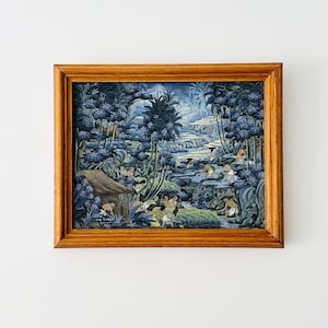Original Framed Balinese Painting, Bali Folk Art