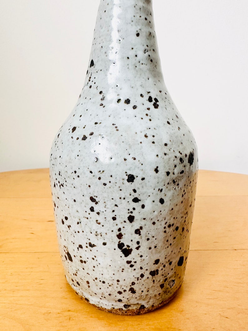 Handmade stoneware wine bottle, Wine bottle image 7