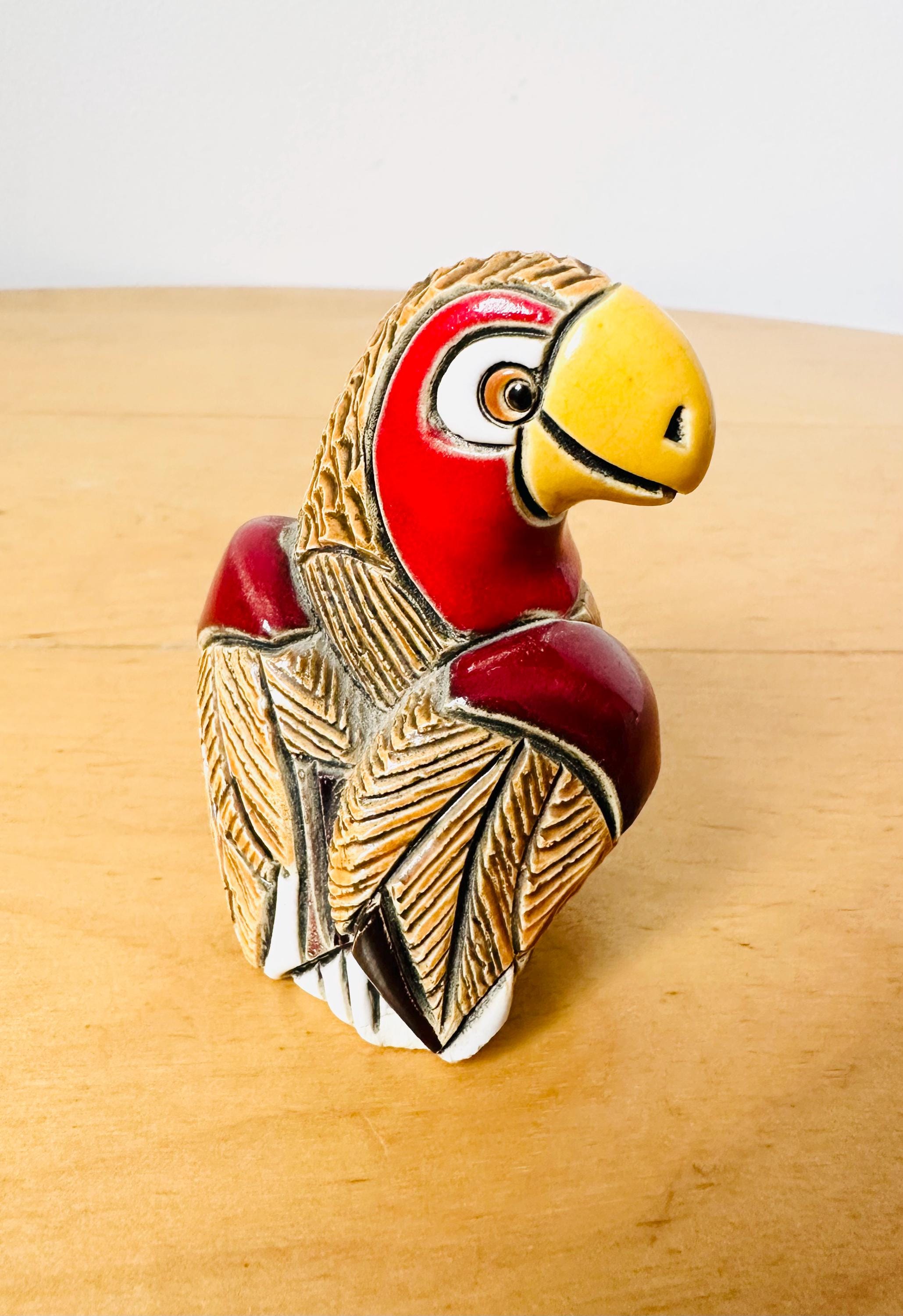 ヴィンテージ AR 置物 Artesania Rinconada オウム鳥、手作りパパガヨ