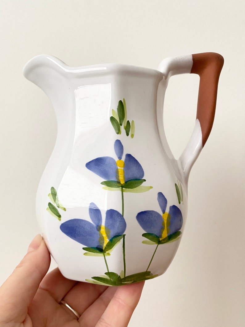 Hand painted ceramic jug, Small jug, Small pitcher image 3