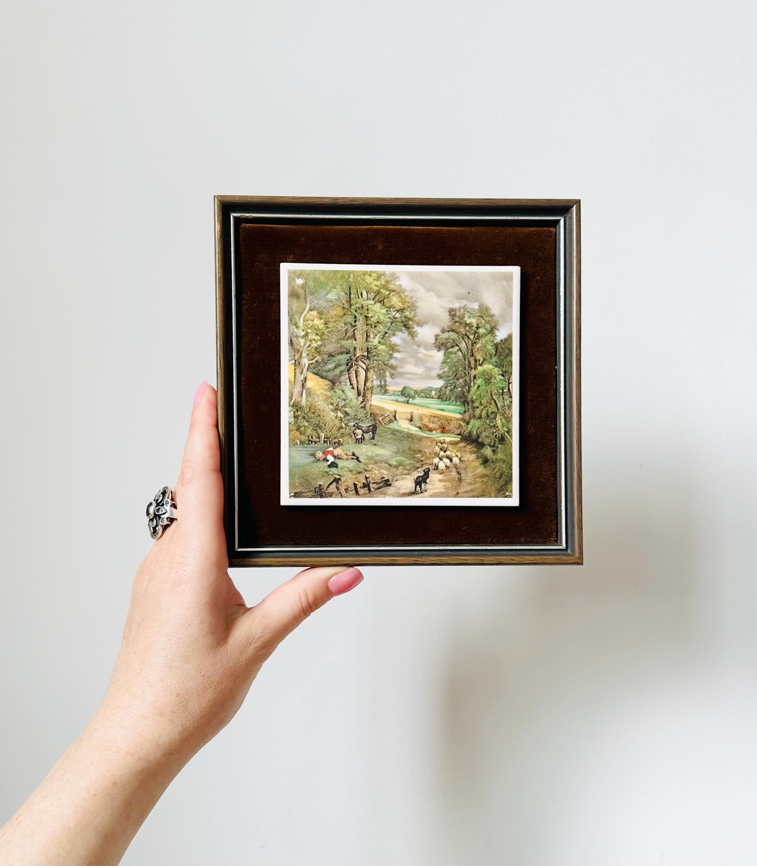 Vintage H & R Johnson Framed Decorative Tile, Country Scene - Etsy
