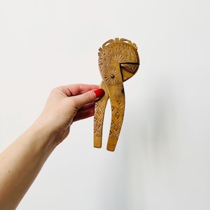 Vintage wooden nutcracker, Hand-carved nutcracker