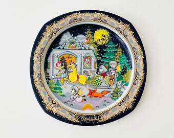 Vintage 1984 Rosenthal Christmas Plate, Bjørn Wiinblad Studio-line