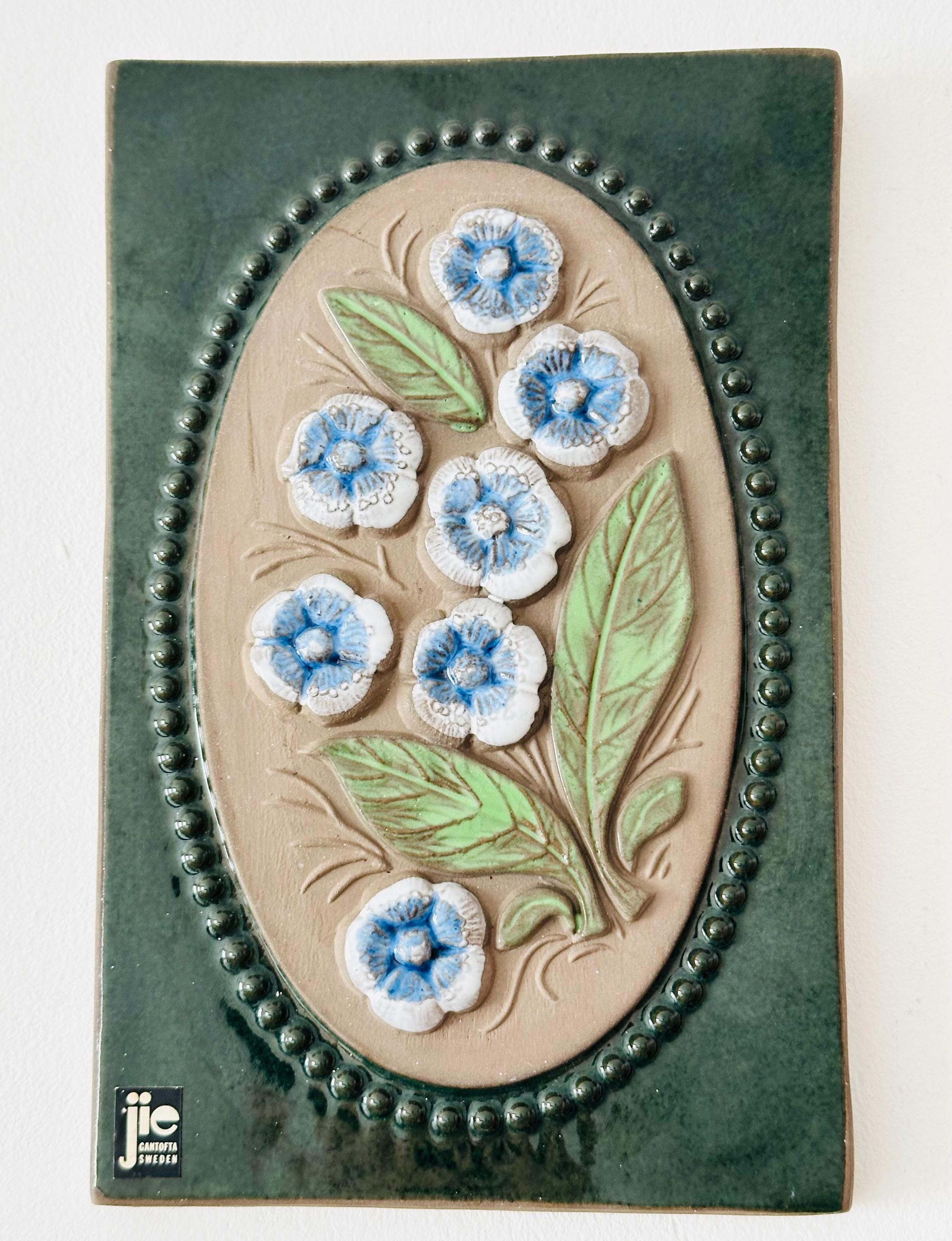 Vintage Jie Gantofta Ceramic Wall Plaque, Scandinavian Pottery - Etsy