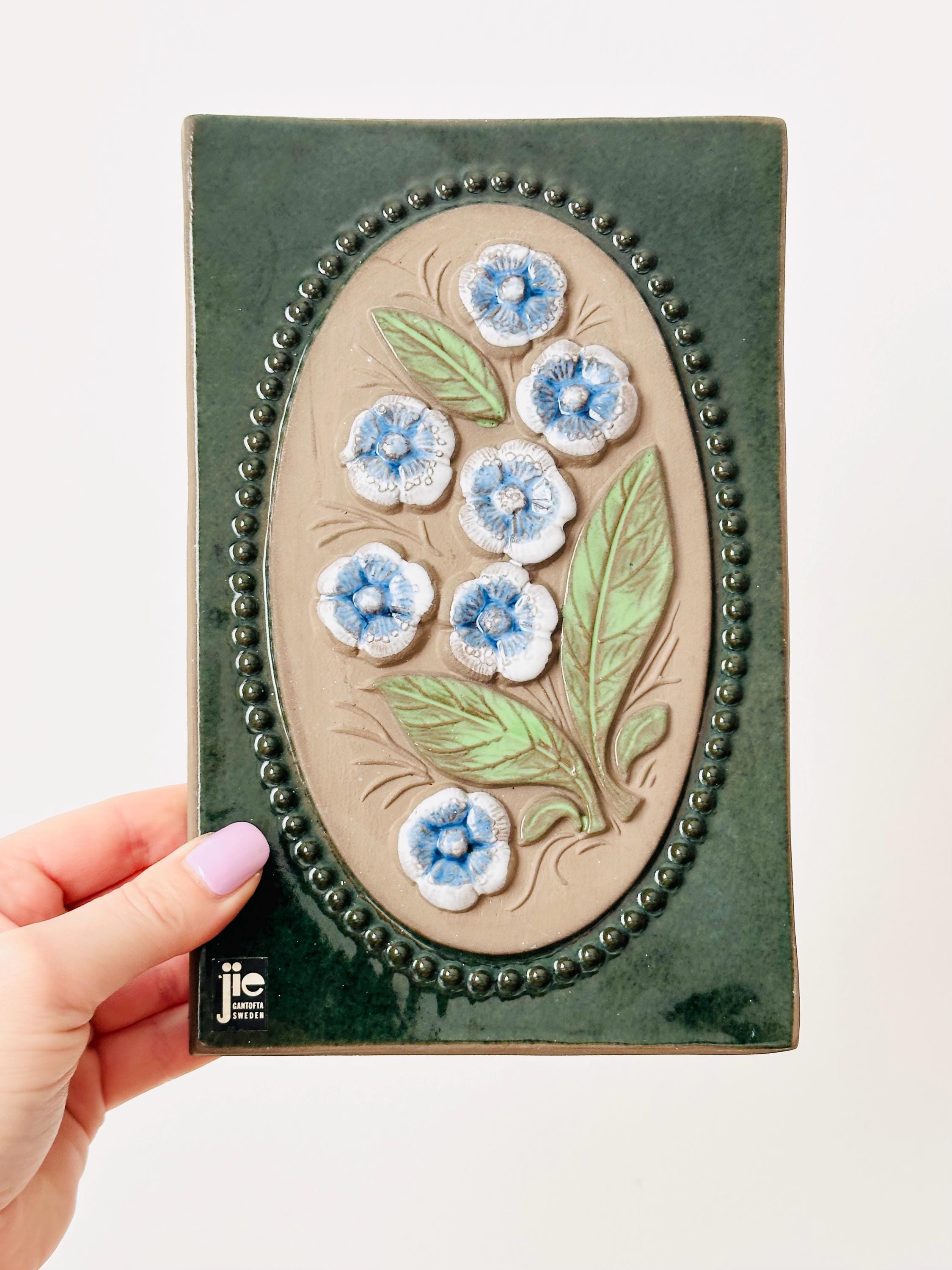 jie Gantofta/sweden陶板 Vintage Jie Gantofta Ceramic Wall Plaque, Scandinavian Pottery - Etsy