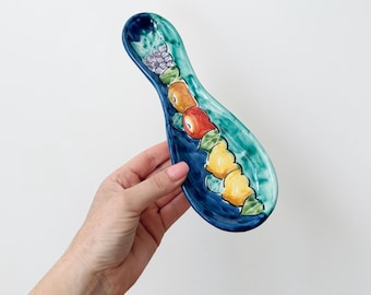 花瓶　グラス　テーブルセンター　ポーチ　ポシェット　スプーンレスト 手描きのスプーンレスト、スプーンホルダー、メキシコ陶器 - Etsy 日本